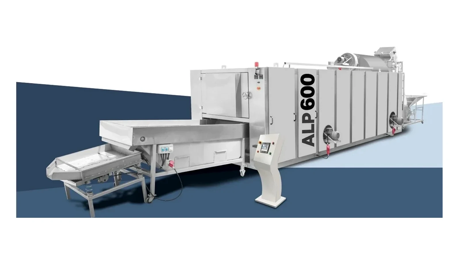 ALP 600 3 bantlı kuruyemiş kavurma fırını — 275-700 kg/saat